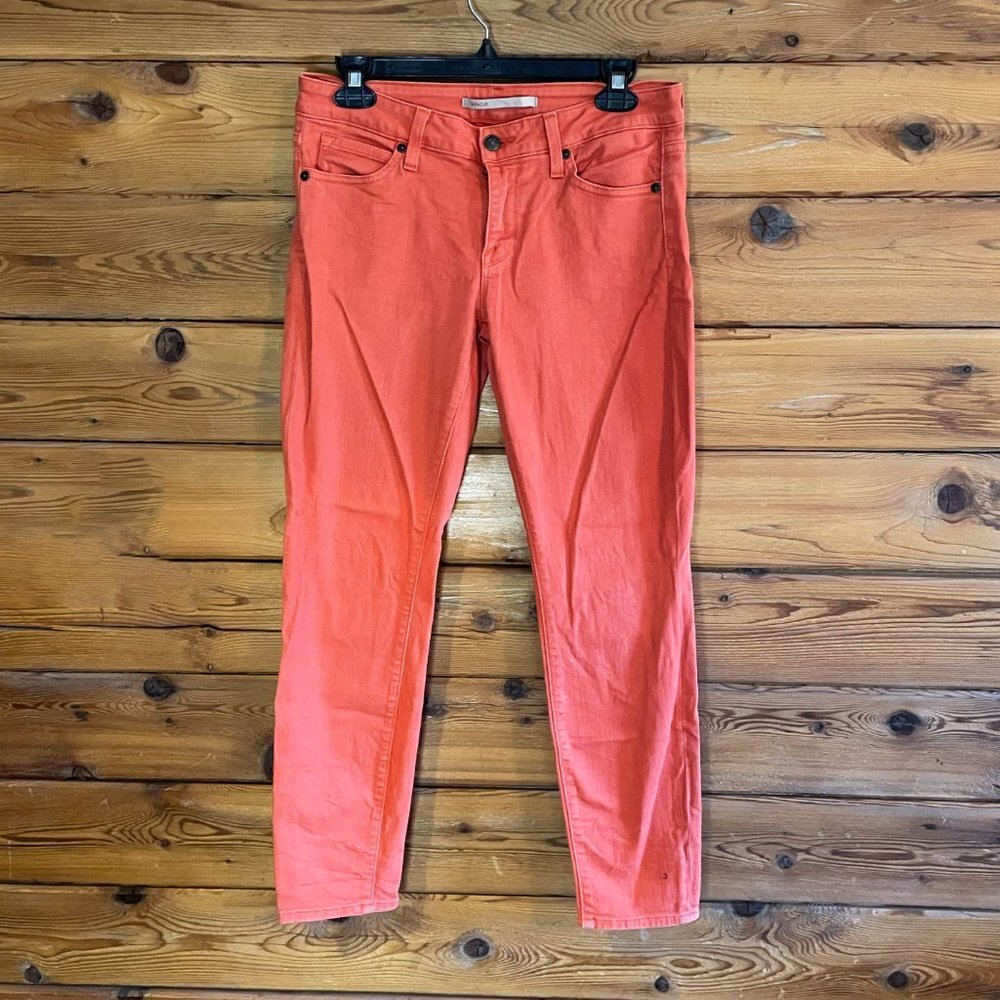 Vince Cropped Skinny Ankle Jean in Coral Size 28